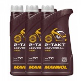 Cumpara ieftin Pachet 3 litri Ulei Motor MANNOL 2-Takt Universal Mineral (Moto, Scutere, Fara Fum)