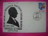 HOPCT PLIC NR 1700 LUCIAN BLAGA 1961-1986 25 ANI DE LA MOARTE SEBES -JUD ALBA -ROMANIA