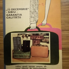 1971, Fabrica 13 DECEMBRIE, SIBIU 15 x 24 cm piele, marochinărie, valize, poșete