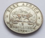 378. Moneda Africa de Est 1 shilling 1924 (argint)(tiraj 44.064.000 buc)