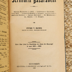 SCRIITORI BASARABENI - PETRE V. HANES, 1930