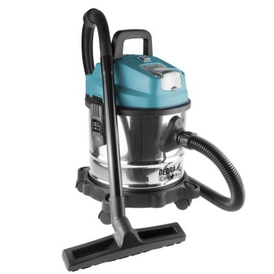 Aspirator umed / uscat DEDRA SAS + ALL, Cu acumulator, fara perii, 18V, Li-Ion, 15L, inox, CORPUL foto