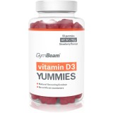 GymBeam Vitamin D3 Yummies bomboane tip jeleu pentru funcționarea normală a sistemului imunitar, sănătatea oaselor, a dinților și activitatea muscular