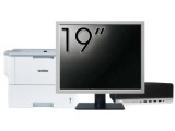 Pachet Calculator Second Hand HP ProDesk 600 G3 SFF, Intel Core i3-6100 3.70GHz, 8GB DDR4, 256GB SSD, DVD-ROM + Monitor 19&amp;quot; &amp; Imprimanta Brother