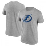 Tampa Bay Lightning tricou de bărbați Primary Logo Graphic Sport Gray Heather - L, Fanatics Branded