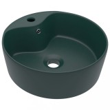 Cumpara ieftin Chiuveta de lux cu preaplin verde inchis mat 36x13 cm ceramica