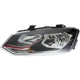 Far Vw Polo (6r) 05.2014-12.2017 model GTI, Electric, tip bec H7+H7, omologare ECE, cu motoras, 6C1 941 005 A; 6C1941005A, Stanga, marca Hella