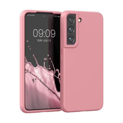 Husa Kwmobile pentru Samsung Galaxy S22, Roz deschis, Silicon, 56756.110 foto