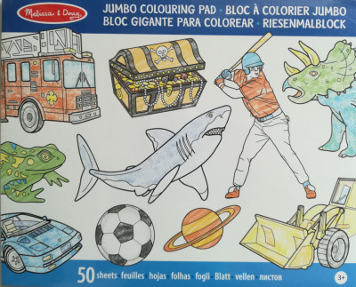 Caiet jumbo cu desene pentru colorat Melissa and Doug Albastru foto