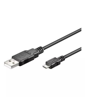 Cablu USB 2.0 1m A tata la micro USB tata negru Goobay foto