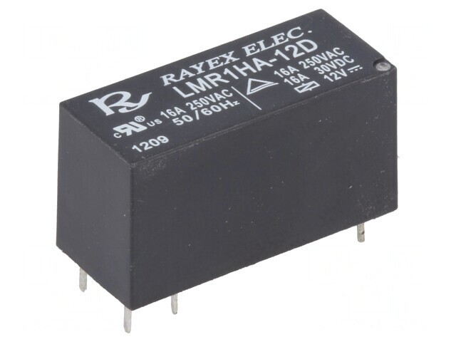 Releu electromagnetic 12VDC 16A SPST-NO 250VAC