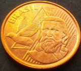 Moneda 5 CENTAVOS - BRAZILIA, anul 2014 * cod 2175 = A.UNC, America Centrala si de Sud