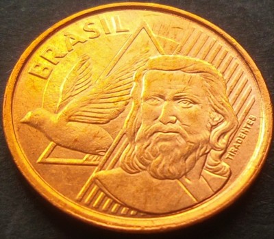 Moneda 5 CENTAVOS - BRAZILIA, anul 2014 * cod 2175 = A.UNC foto
