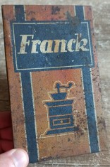 Cutie metalica de cafea Franck, perioada interbelica