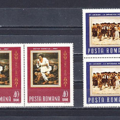 M1 TX9 1 - 1967 - 60 ani de la rascoala taranilor din 1907 perechi doua timbre