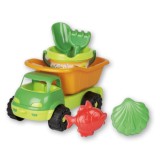 Set Jucarii Nisip si Apa Androni Giocattoli cu Basculanta, Galetusa Poppy, Lopata si Grebla, Multicolor, 35cm