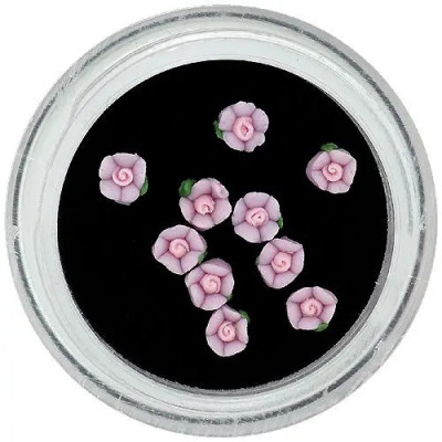 Decorațiuni unghii - flori acrilice, roz deschis foto