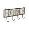 Cuier pentru hol, 4 carlige, mesaj Home, 47.5 x 19 cm