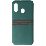 Husa Silicon Samsung Galaxy A20e Verde Midnight - Protectie Premium Tip Original