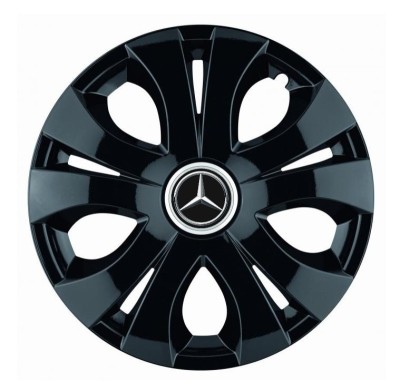 Set 4 Capace Roti Top Negru R16, Compatibil Cu Mercedes-Benz foto