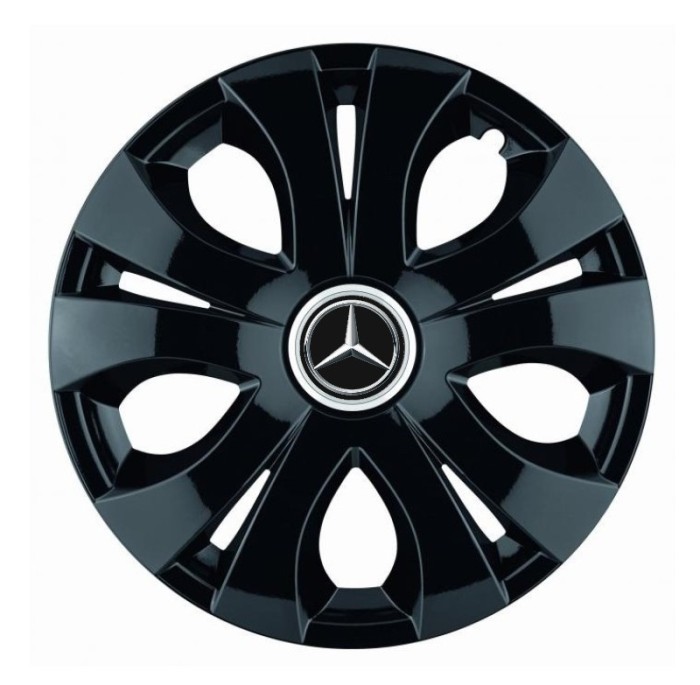 Set 4 Capace Roti Top Negru R16, Compatibil Cu Mercedes-Benz