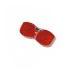 Stop Spate LED Bicicleta, Montaj Portbagaj, 3 LED Rosii, Distanta 80mm, Baterii AAA Incluse