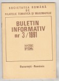 Bnk fil Soc. romana de filatelie tematica si maximafilie - buletin info 3/1991