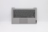 Carcasa superioara cu tastatura palmrest Laptop, Lenovo, IdeaPad 5-14ARE05 Type 81YM, 5CB1A14135, AP2UZ000500, AM2UZ000920, iluminata, argintie, layou