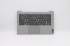 Carcasa superioara cu tastatura palmrest Laptop, Lenovo, IdeaPad 5-14ARE05 Type 81YM, 5CB1A14135, AP2UZ000500, AM2UZ000920, iluminata, argintie, layou