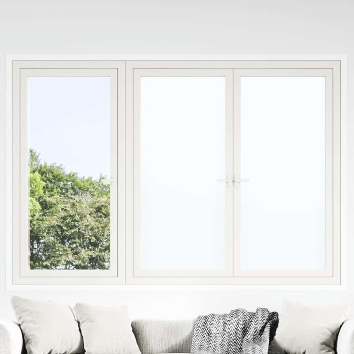vidaXL Folie fereastră, 5 buc., statică/mată, alb, PVC 3208952