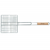 Cumpara ieftin Grătar metalic MasterGrill MG281, Dimensiune grătar 21x23 cm, M&acirc;ner 62 cm, Inox, Master Grill &amp; Party