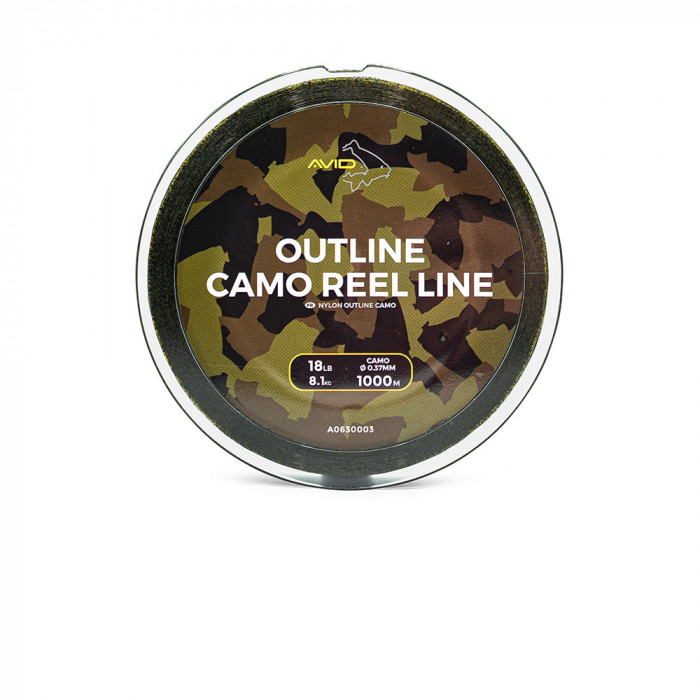Avid Carp Monofilament Outline Camo Reel Line 1000m 0,37mm