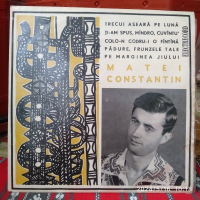 -Y- MATEI CONSTANTIN ( STARE EX ) ( VINIL 7 &amp;quot; )DISC VINIL LP RAR ! foto