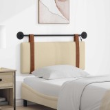 vidaXL Tăblie de pat suspendată Cu lumină LED Crem PU antic 3423901