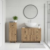 Cumpara ieftin Set de dulapuri pentru baie, 2 piese EDE Stejar Artizanal