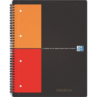 Caiet Cu Spirala A4+, Oxford Int. Filingbook, 100 File-80g/mp, Scribzee, Coperta Carton Rigid - Mate foto