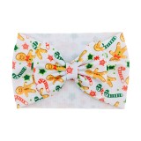 Bentita lata cu funda si imprimeu - Model 23 (Marime Disponibila: 6-12 luni