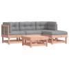 Set mobilier de gradina cu perne, 5 piese, lemn masiv douglas