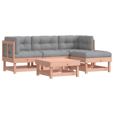 Set mobilier de gradina cu perne, 5 piese, lemn masiv douglas foto