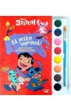 Cumpara ieftin Stitch. Sa pictam impreuna! Carte de colorat cu pensula si acuarele