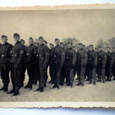 P042 FOTOGRAFIE RAZBOI WWII MILITARI TRUPE RAD REICHSARBEITSDIENST 9/6cm