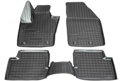 Set de 4 covorase cauciuc 3D stil tavita premium pentru Fiat 500X din 2014 foto