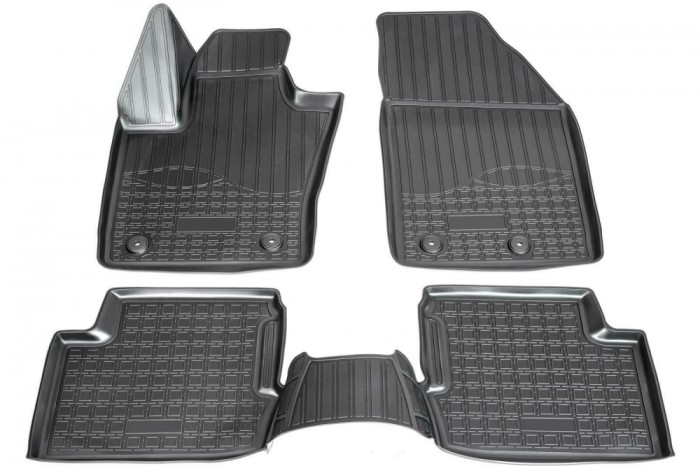 Set de 4 covorase cauciuc 3D stil tavita premium pentru Fiat 500X din 2014