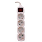 Prelungitor 4 prize 3M cu intrerupator, cablu 3x1.5mmp, Well