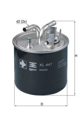 MAHLE KL 447 filtru combustibil foto