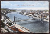 (206) CARTE POSTALA UNGARIA - BUDAPESTA - VEDERE PANORAMICA - 1918