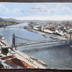 (206) CARTE POSTALA UNGARIA - BUDAPESTA - VEDERE PANORAMICA - 1918