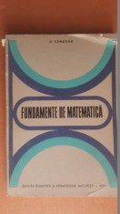 Fundamente de matematica- G.Samboan foto
