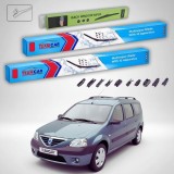 Cumpara ieftin Ștergătoare Dacia Logan MCV I Break 2007-2013 | Set Față și Spate Flat Premium &ndash; TeamCar&reg;