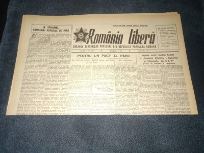 ZIARUL ROMANIA LIBERA 31 MAI 1951 RAZBOI COREEA foto
